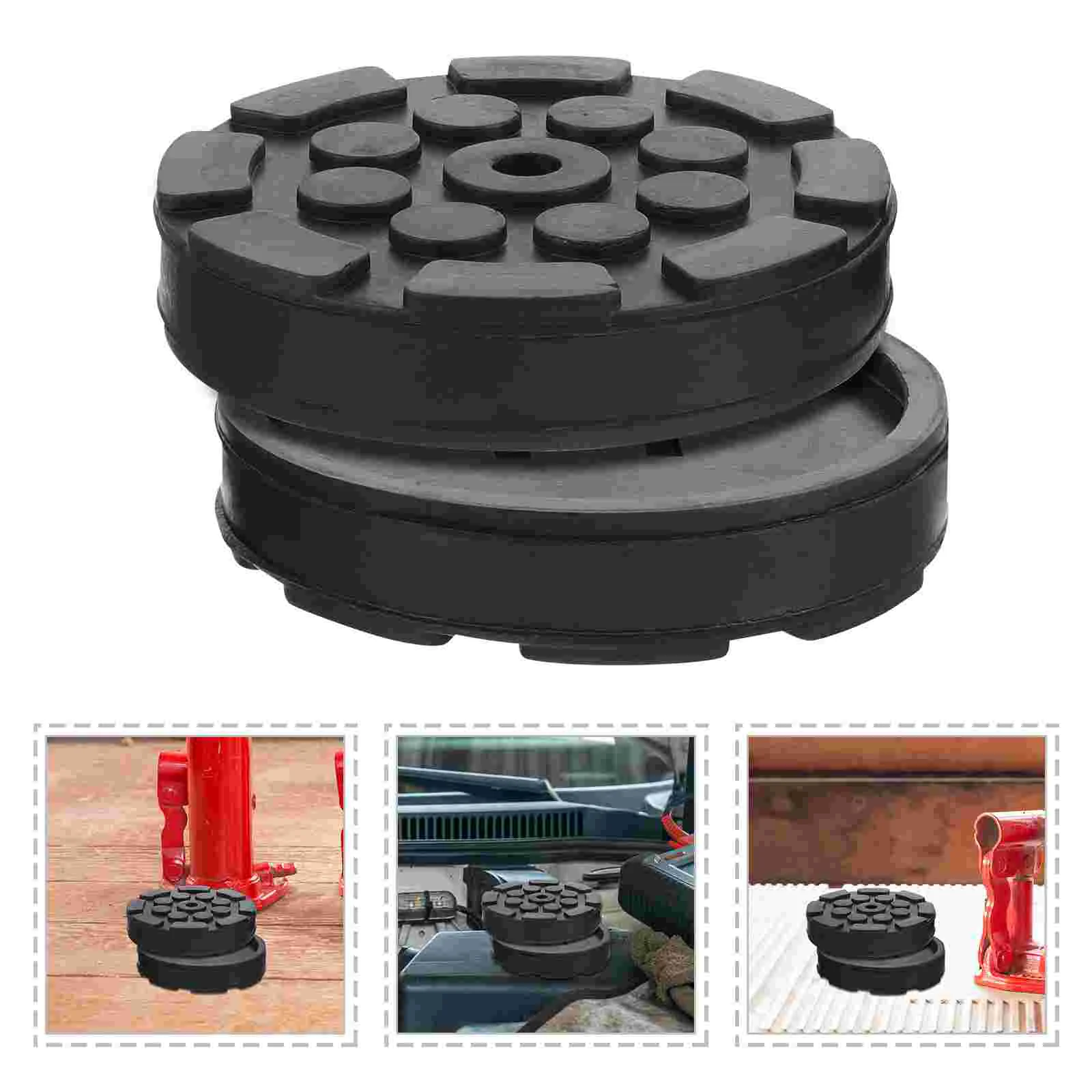 2 Pcs Cars Jack Lift Foot Pad Pinch Weld Rubber Pads Bracket Floor Jacking Puck Automotive Stand Adapter