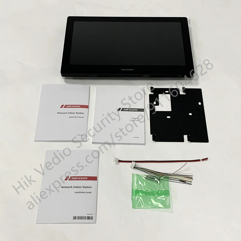 Hikvision DS-KH8520-WTE1 Wideodomofon Stacja wewnętrzna 10-calowy ekran dotykowy Zdalne odblokowywanie za pośrednictwem klienta lub aplikacji Wi-Fi PoE