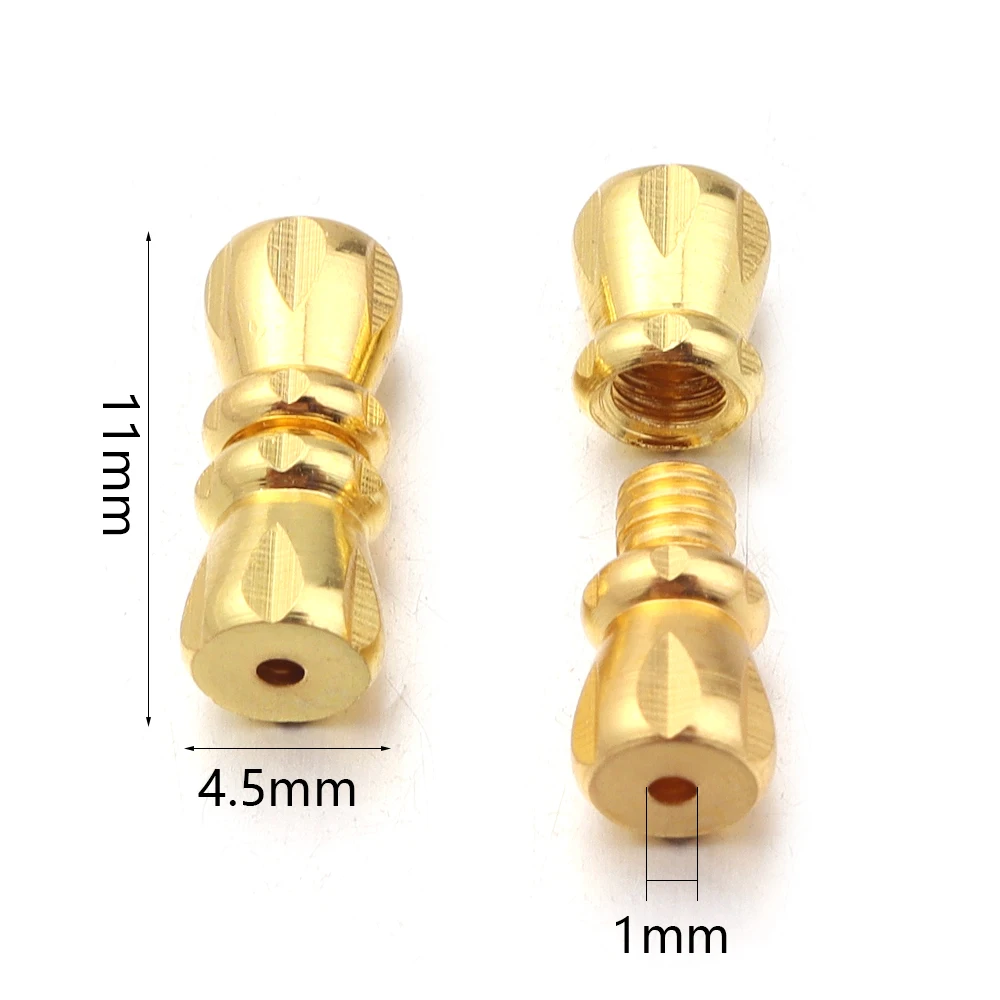 20 Stuks Koperen Eindsluitingen Metalen Pinda Bevestigingsmiddelen Gesp Spiraal Sluitingen Connectors Voor Diy Sieraden Maken Armband Ketting Benodigdheden