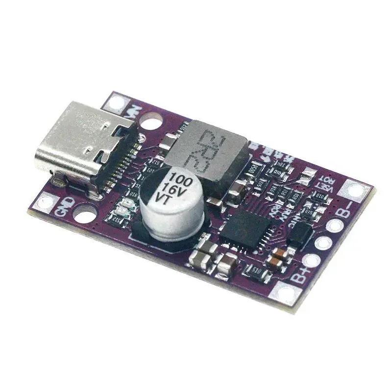 2S 3S 3.7V Type-C USB Lithium Battery Charging Module Support Fast Charge Boost Converter Step-Up  Charger Protection Board