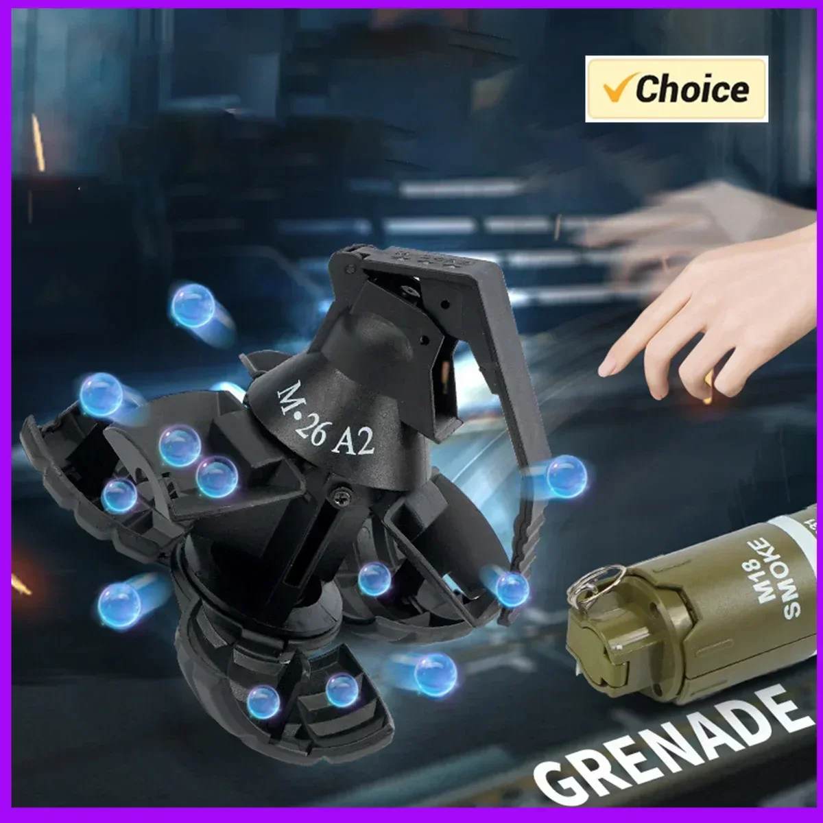 HOTM67 قنبلة يدوية انفجار قنبلة يدوية لعبة موك 1/3 قطعة ، نموذج قنبلة يدوية ، ل Airsoft الألوان Hooting.J