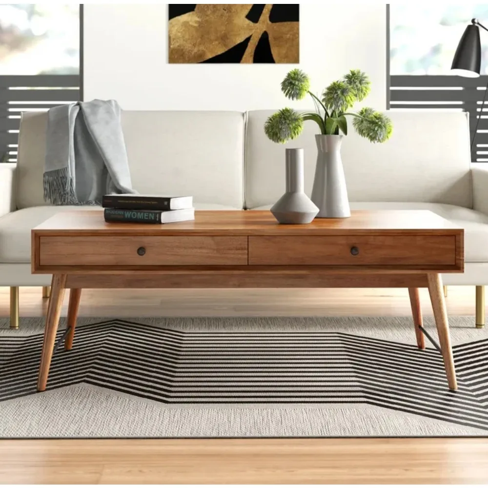 

Журнальный столик с ящиком для хранения. Изысканная чувствительность. Два ящика. Простой дизайн. Журнальный барный столик.