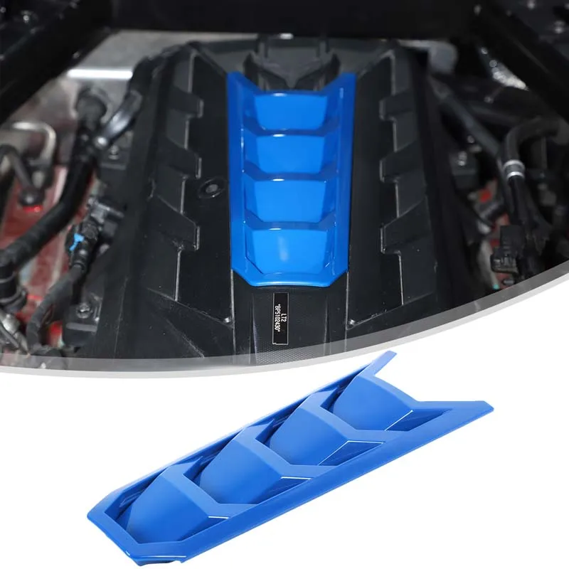 

For Corvette C8 2020+Car Appearance Modification Accessories Car Engine Hood Middle U-shaped Cover ABS Carbon Fiber Pattern