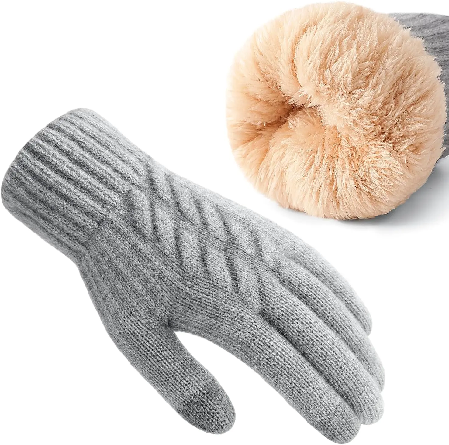 Winterhandschoenen – dikke wolfleece, touchscreen, thermisch en geïsoleerd