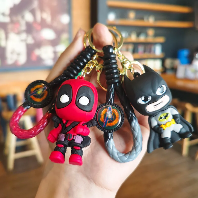 

For Marvel Spider-Man Keychain Cartoon Comics Avengers Series Key Ring Pendant Ornaments Jewelry Gifts for Friends