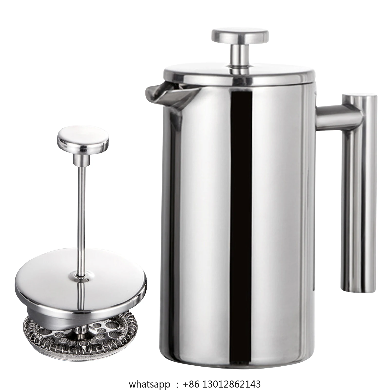 

Французский пресс, фильтр-пресс, кофейник ручной работы из нержавеющей стали, высокое качество, изолированный с двойными стенками, 350 мл/800 мл/1000 мл