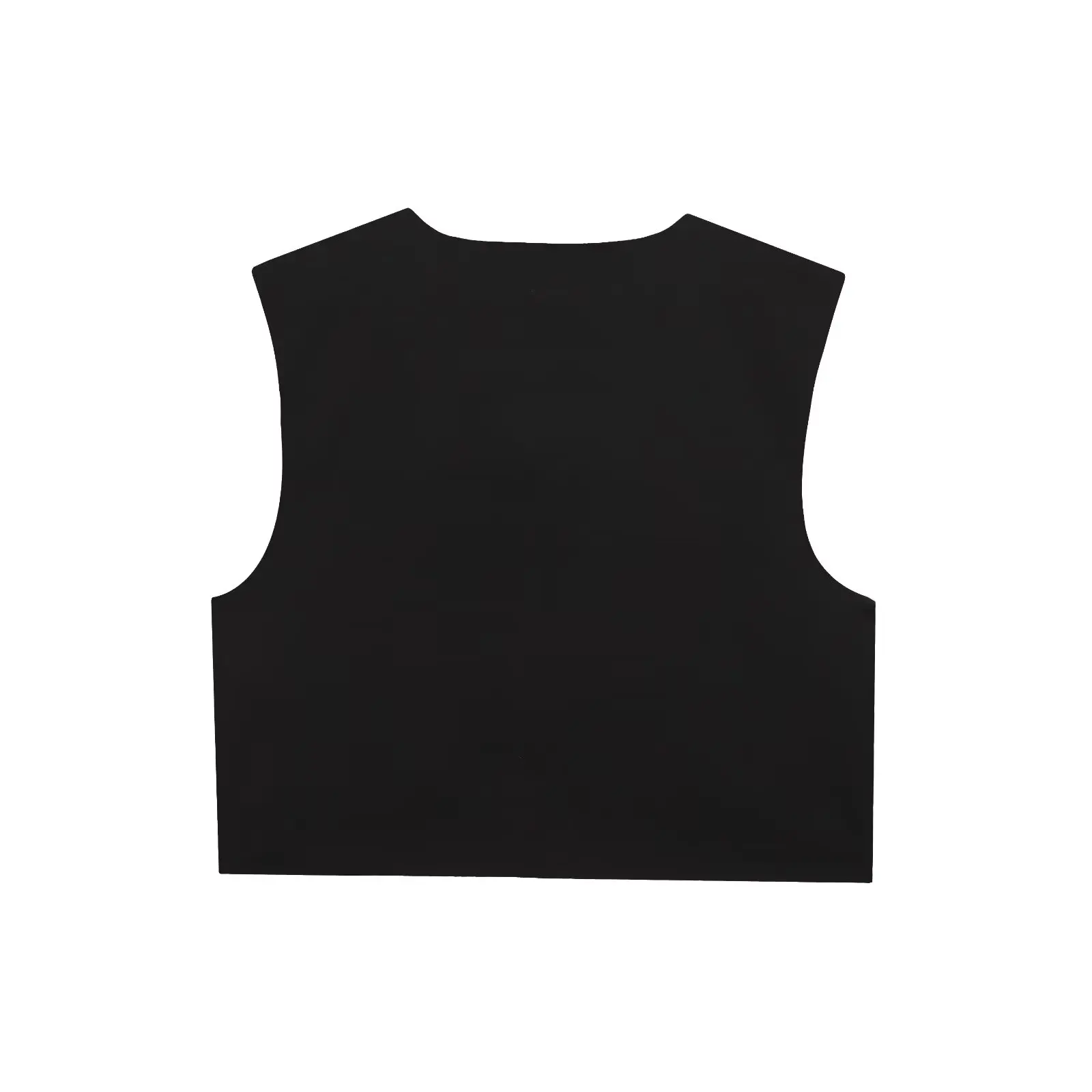 PB&ZA Top corto da donna senza maniche con bottoni sul davanti e pantaloni a gamba larga a vita alta Set da due pezzi per la moda estiva