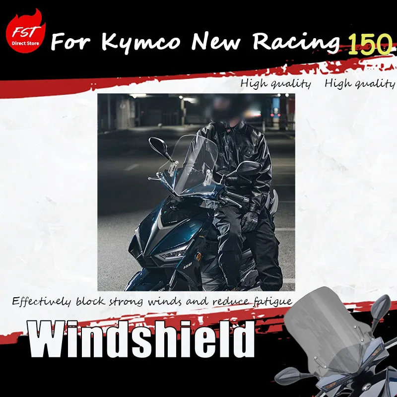 

For Kymco New Racing 150 Windshield Upgrade Windshield with High-Definition Transparent Accessories
