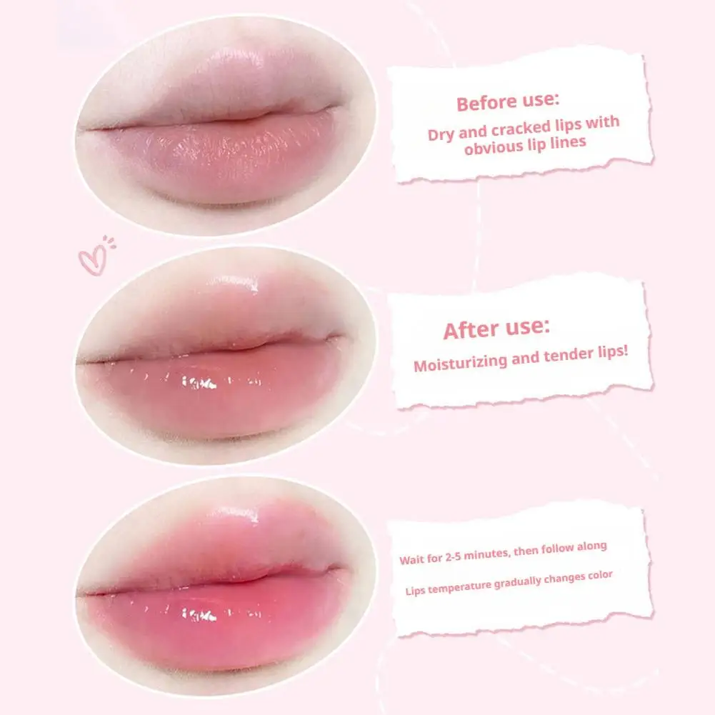 3個入りフルーツフレーバー変色リップバームセット 保湿リップグロス、プランピングティントリップスティック、長持ちリップケアキット