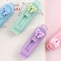 Stationery Supply Portable Push-pull Eraser Creative Cartoon Push Pull Rubber Without Trace Colored Bow Rubber Kids