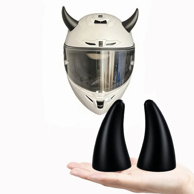 

1 Pair Motorcycle Helmet Rubber Large Devil Horns Decoration Motocross Full Face Off Road Helmet Decoration Moto Car Accessories
