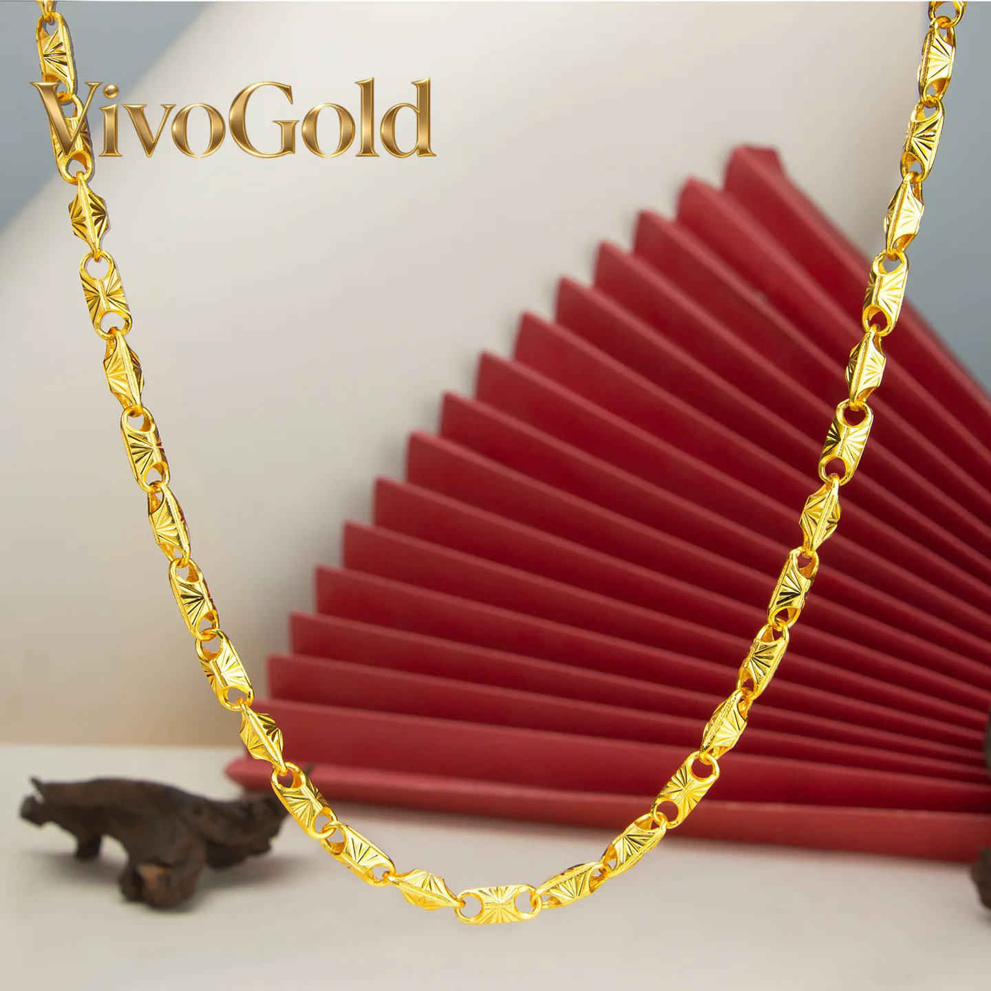 

VivoGoldNew, роскошные украшения из настоящего золота, сертифицированное квадратное ожерелье из 24-каратного золота, мужская элегантная простая цепочка на ключицу, подарки для парня