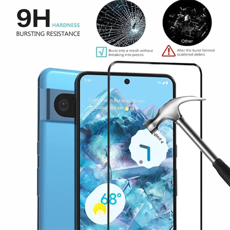 Google Pixel 8 Pro 8 7 HD 용 5PCS 투명 강화 유리 Google Pixel 9 Pro XL 8A 7A 6A 6 유리 용 전체 커버 화면 보호기