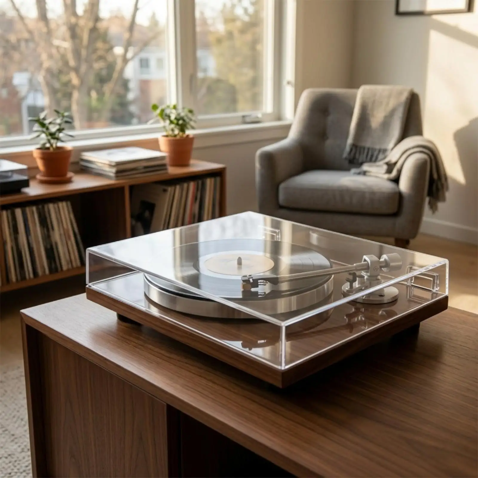 Replacement Machine Cover Acrylic Dustproof Turntable Lid Audio Shield for LP60 LP60X LP60XBT Record Player
