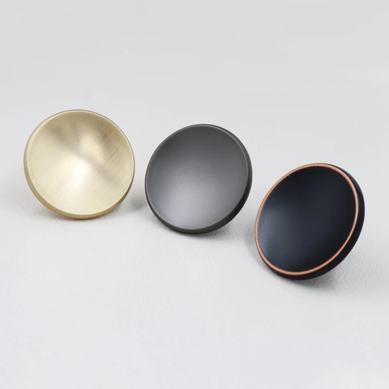 Modern Simple Round Knob Drawer Knob Zinc Alloy Cupboard Wardrobe Dresser Closet Kitchen Door Pull Furniture Hardware