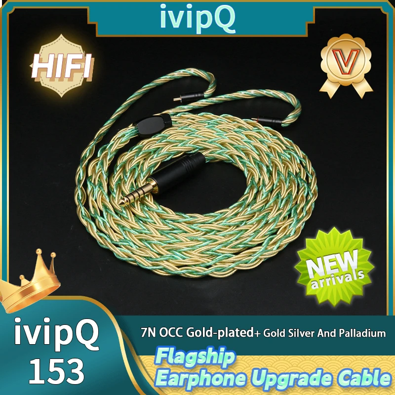 

ivipQ Unique Weaving Process Flagship IEM HIFI Earphone Cable 3.5mm/2.5/4.4mm MMCX/2PIN 0.78/N5005 for MK4 Bravery Yume2 Bravery