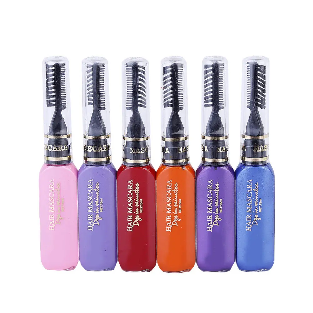 

6Pcs Hair Coloring Wax Temporary Hair Dye for Men Women Styling Sculpting Texture Hold Shine Halloween Party Cosplay Christmas