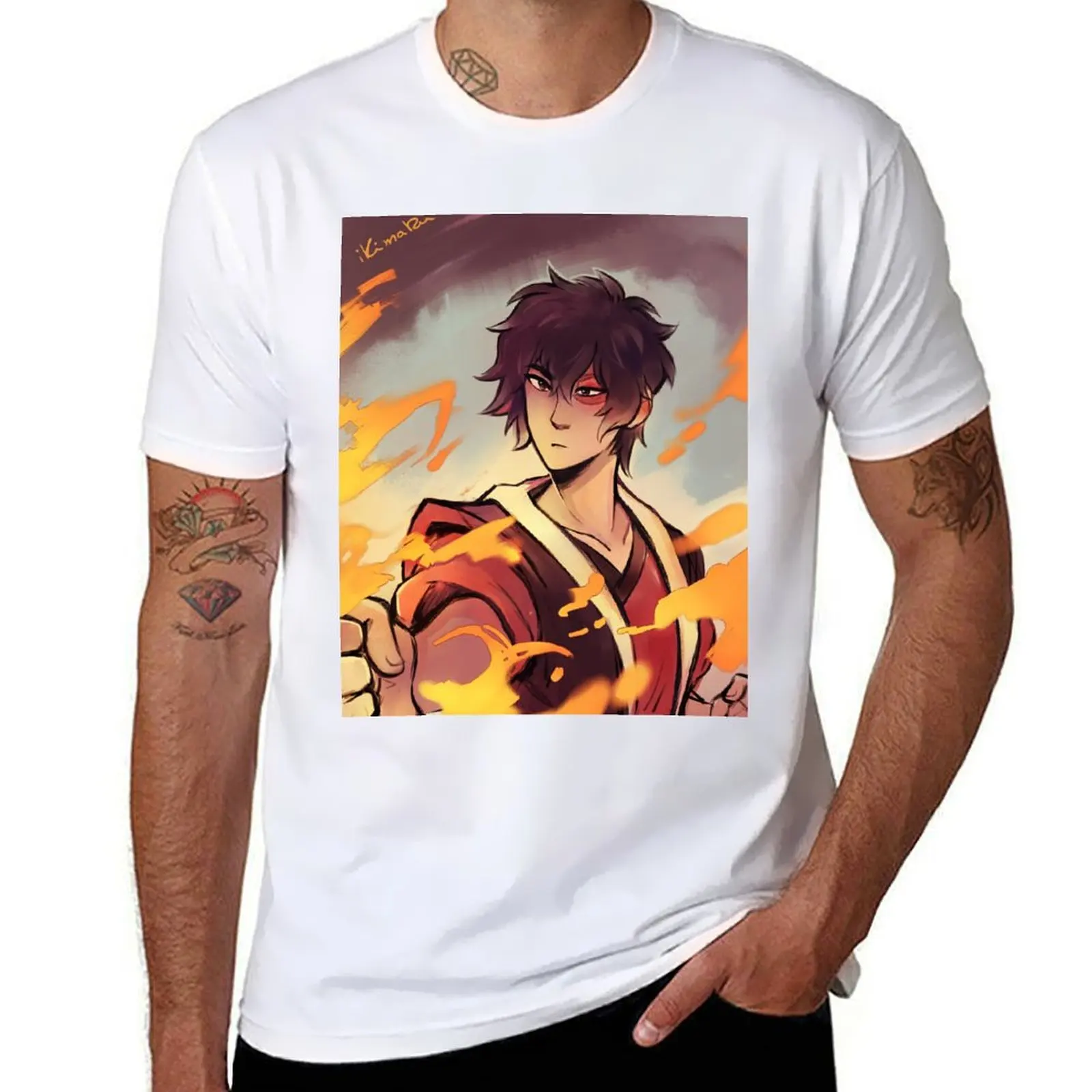 

firebending T-Shirt anime t shirts for man man t shirts for men casual T-Shirt