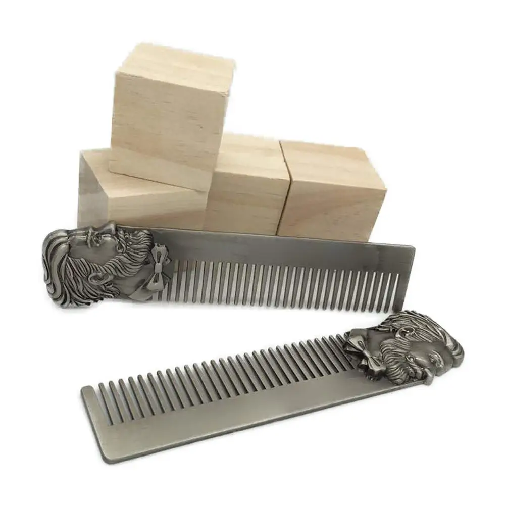 

Металлическая расческа для бороды, расчески из нержавеющей стали для мужчин, винтажная мини-без ржавчины, антистатический инструмент для ухода за волосами, прочная щетка для бороды