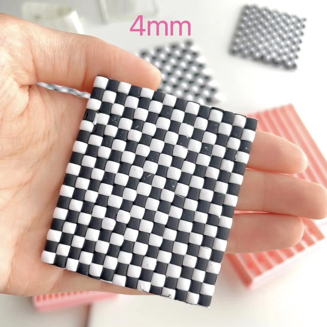 Soft Pottery Polymer Clay Cutters DIY Lattice Stripe Earring Shape Making Tool Polymer Clay Mold Checkerboard making tools