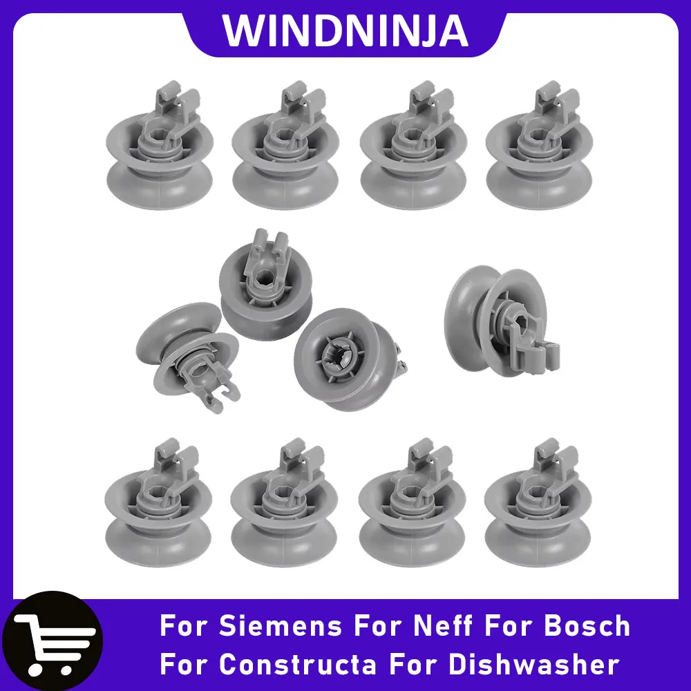 12PCS Universal Dishwasher Basket Wheel Basket Top Wheels Parts For Siemens For Neff For Bosch For Constructa Dishwasher
