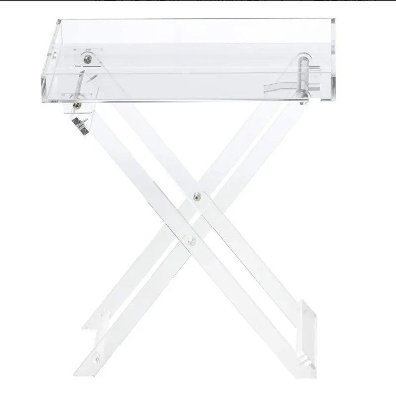 

Nordic acrylic folding table office transparent coffee table bar restaurant portable side several plexiglass process