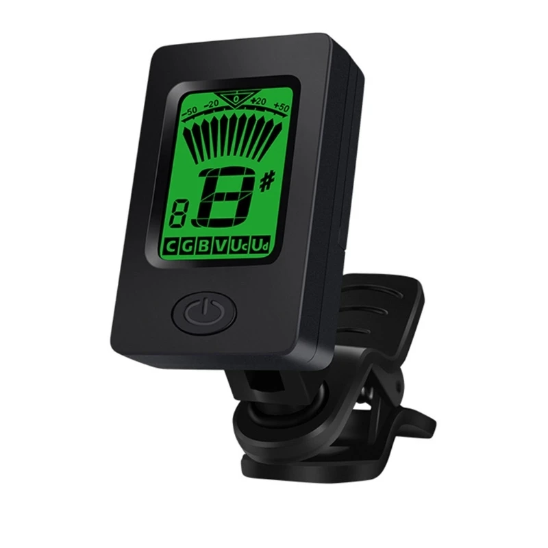 Guitar Tuner Clip on, Digital Electric Tuner with LCD Display, Guitar Capo Metronome Rotatable Musical Instrument Tuner