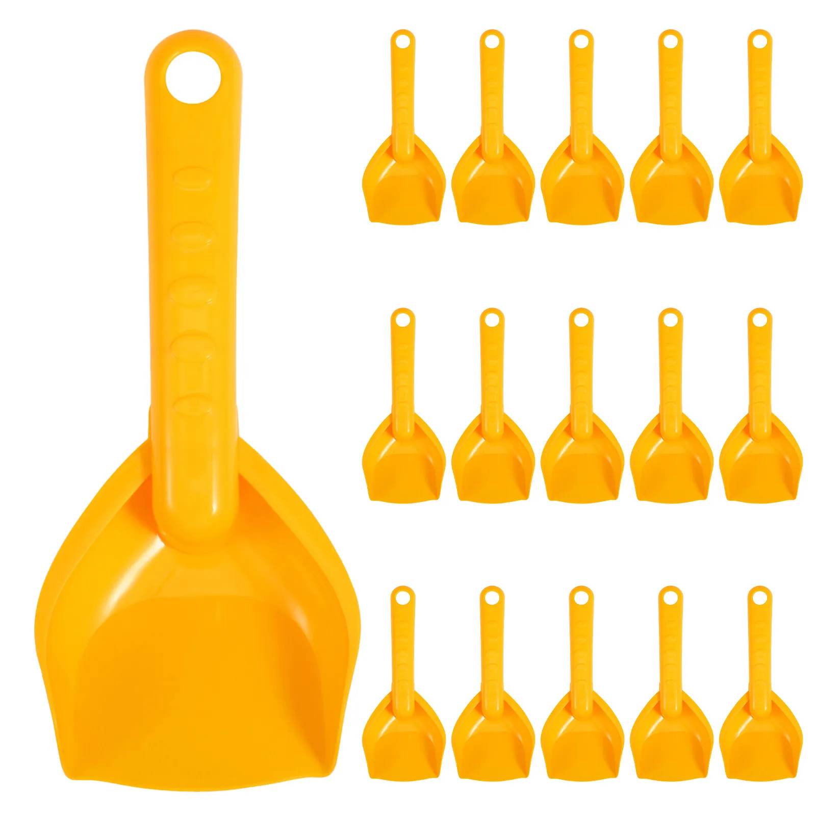 

16Pcs Kids Sand Shovels 7.07 Inch Plastic Mini Diggers Lightweight Beach Scoop for Sandbox Digging and Outdoor Games