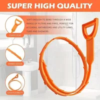 Hair Clog Remover Bathroom Drainage Blockage Remover Sink Snake Hair & Garbage Sewer Dredging Tool Hair Blockages Instant Unclog 4