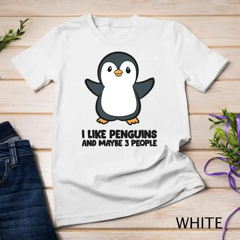 I Like Penguins And Maybe 3 People Funny Penguin Unisex T shirt