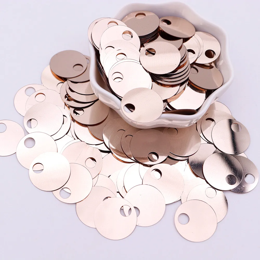20g 20mm Flache Runde Pailletten mit Großem Loch Lose Pailletten für Basteln Kunst Schmuckherstellung Nähen Stickerei Partydekoration – Detail 9