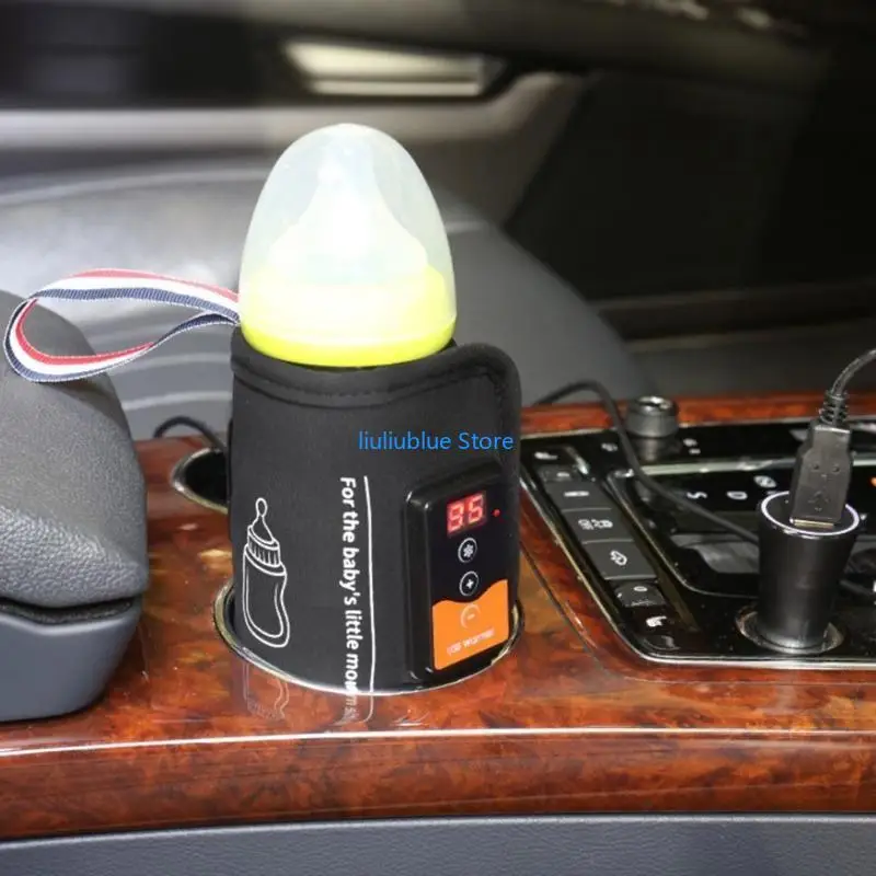 Multifunction USB Baby Bottle Warmer Portable Bottle Heated Cover Thermostat Warm Travel Bottle Warmer Baby Bottle USB 62CF