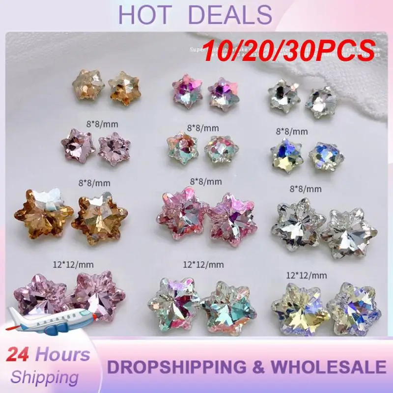 10/20/30PCS Nail Decoration Accessories Fashionable Eye-catching Rich And Colorful Sparkling Nail Decorations Nail Stickers