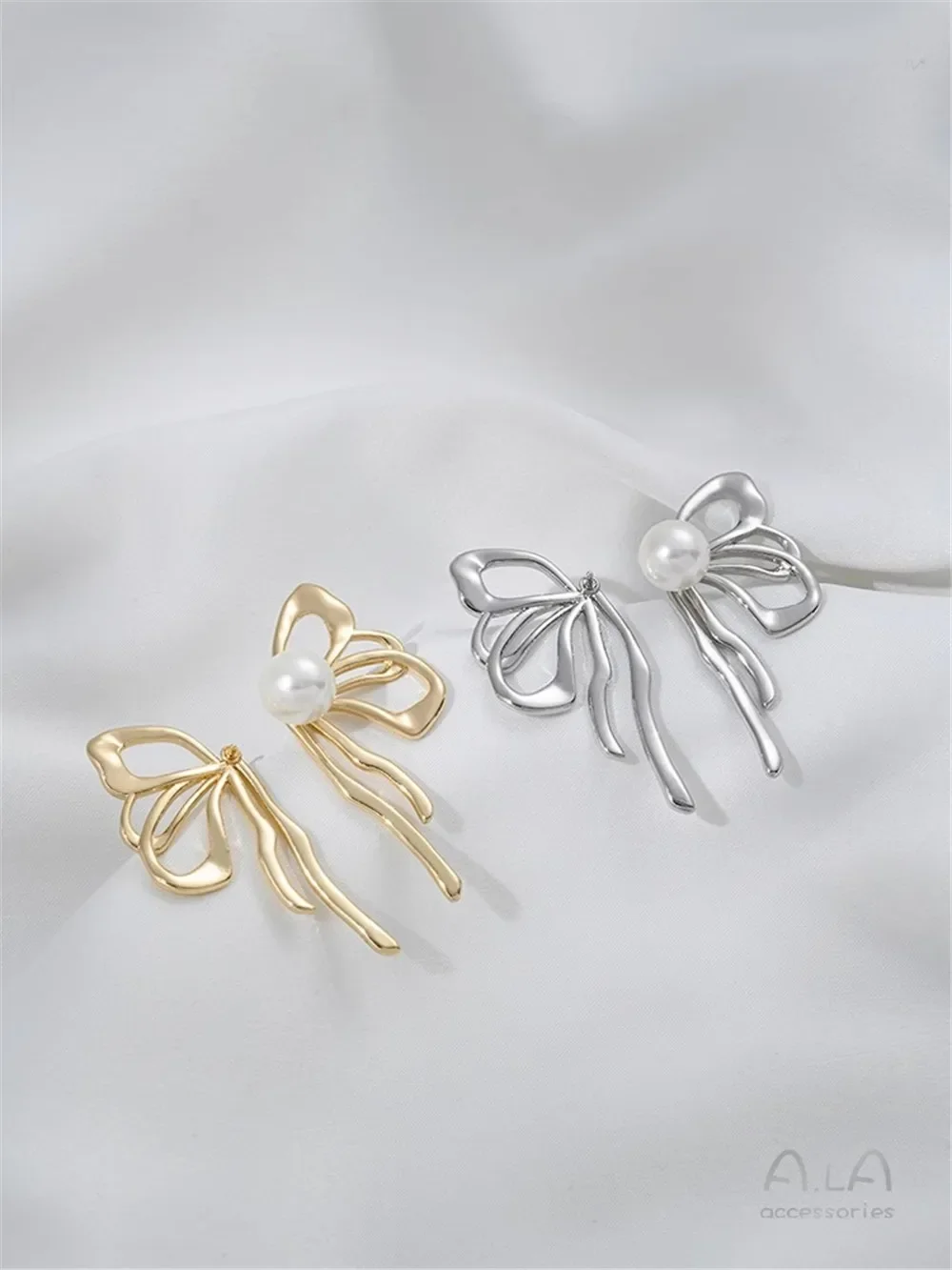 

14-каратное золотое сказочное бабочка с серьгами из бисера с полуотверстием, сделай сам, жемчужные украшения для ушей, аксессуары E377