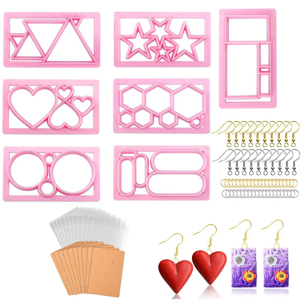 

Earring Earrings Making Set Polymer Clay Cutters Circle Tools Craft Clay Cutting Molds DIY Gifts Jewelry Accessories