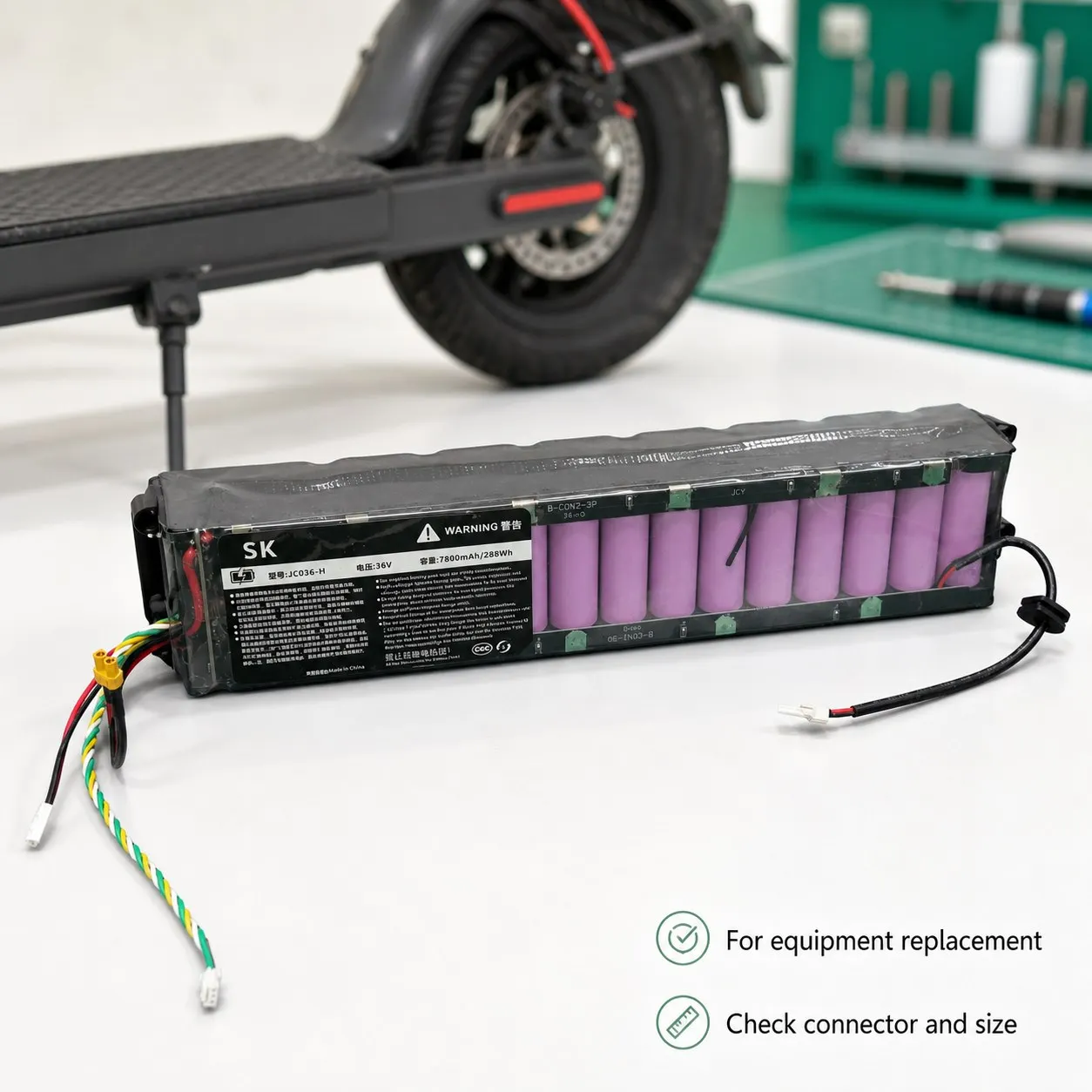 36V 7.8Ah Li-Ion Scooter Battery Pack Replacement for M365 E Scooter Repair BMS XT60 Harness Fit Check Before Ordering