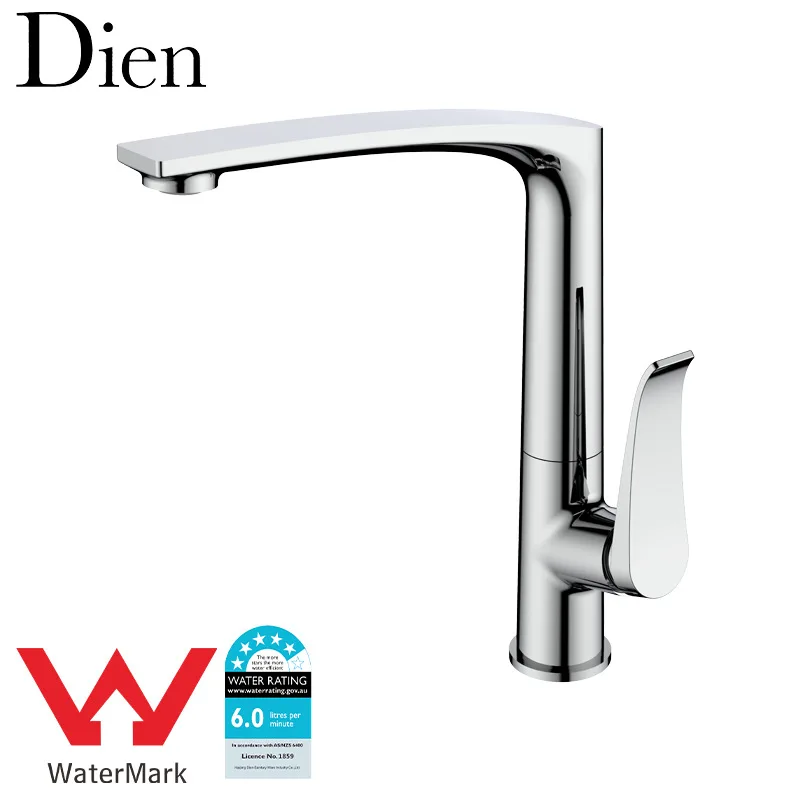 Luxury Brass Kitchen sink faucet Top Quality Modern Single Hole Copper Kitchen mixer Tap Hot Cold water One Handle,Brushed Gold image 6