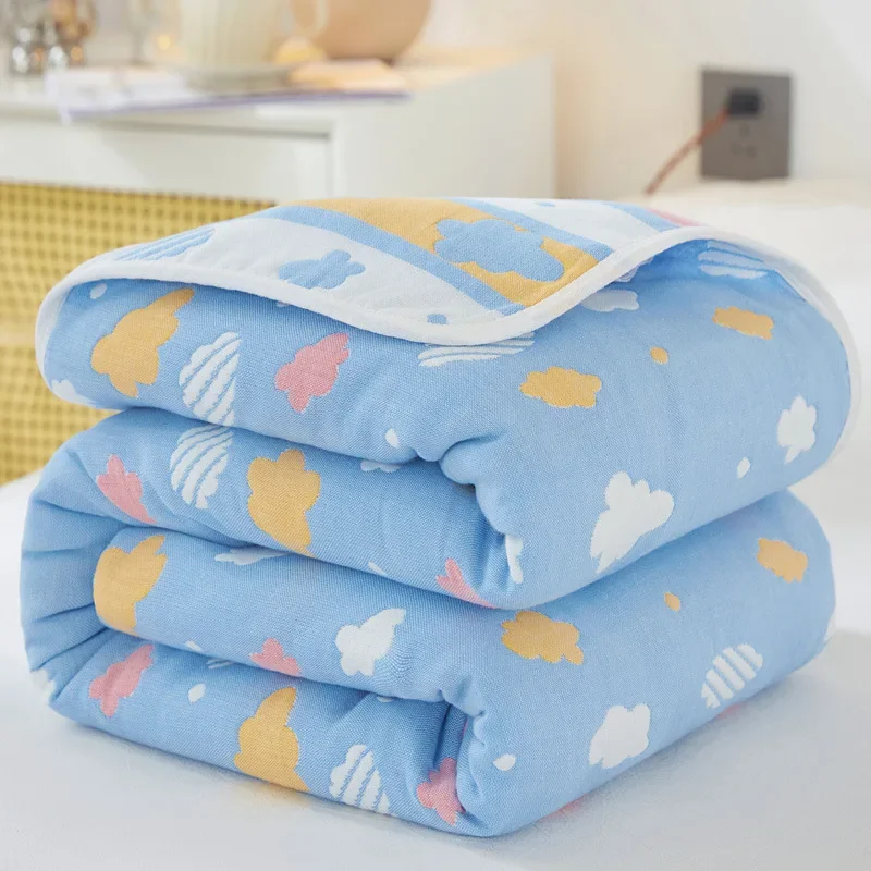 Class A Pure Cotton Six-layer Yarn Towel Quilt Cotton Summer Thin Children's Baby Blanket 6-layer Gauze Quilt