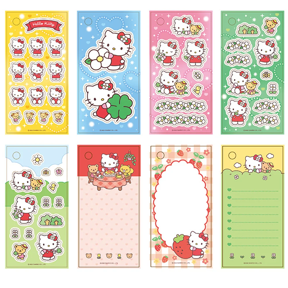 Sanrio Kuromi Hello Kitty Stickers Set Cinnamoroll My Melody Pachacco Kawaii Kt Cat Handbook diy Sticker Decals Gift Kids Toys