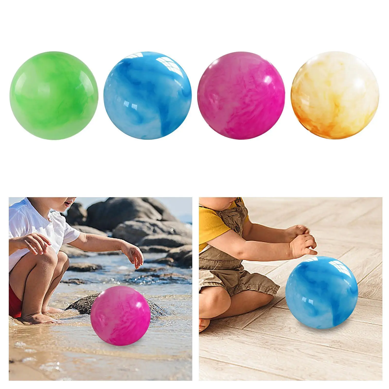 Ballon de plage gonflable pour l'extérieur, jeu de piscine coloré, été