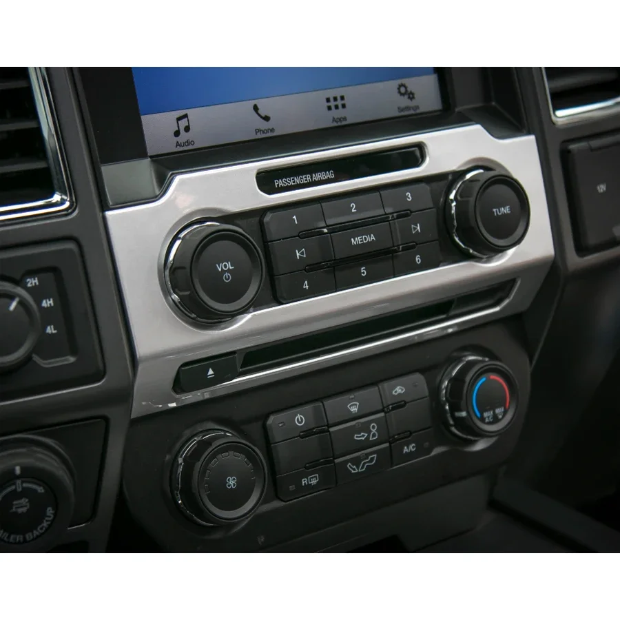 

Car Interior CD Media Audio Volume Adjust Switch Panel Frame Trim Styling Sticker For Ford F150 2015+ ABS 3 Colors