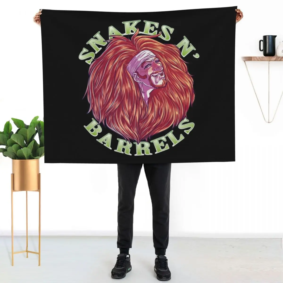 Snakes N_ Barrels Throw Blanket Warm Accent Blanket for Living Room Decoration