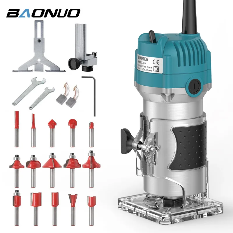 Electric Woodworking Tools Engraving Slotting, Chamfering, Bakelite Milling Electric Trimming Machine