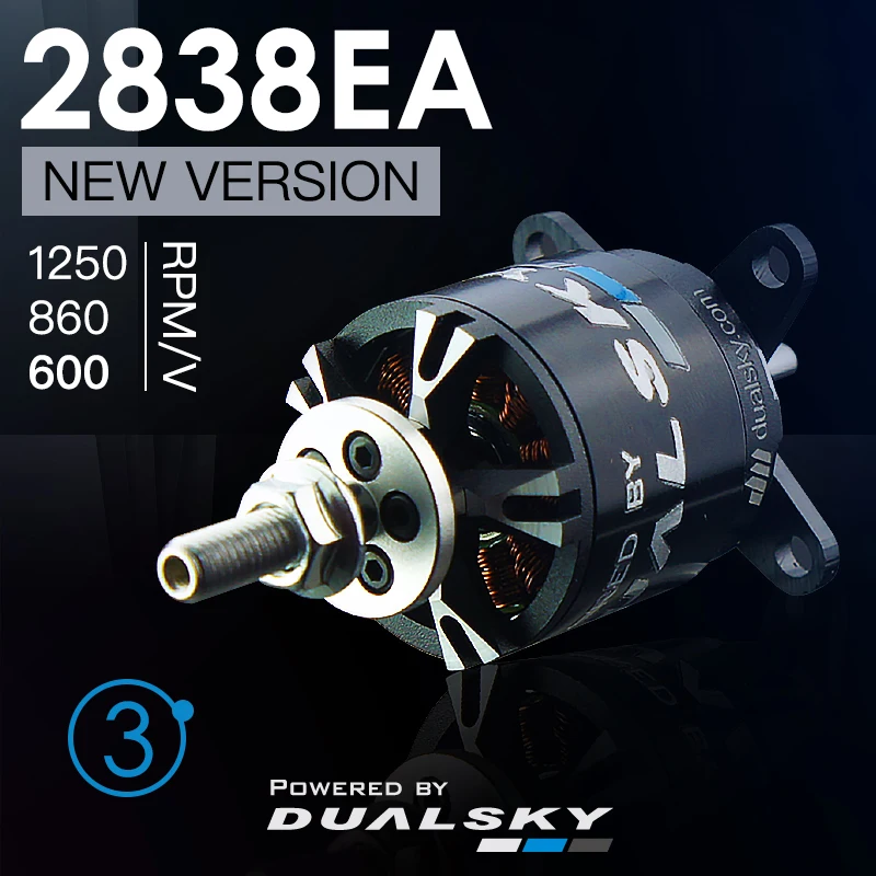 

Dualsky XM2838EA V3 600KV 860KV 1250KV Brushless Outrunners Motor for Fixed Wing 15E Plus,550 Class RC Airplane