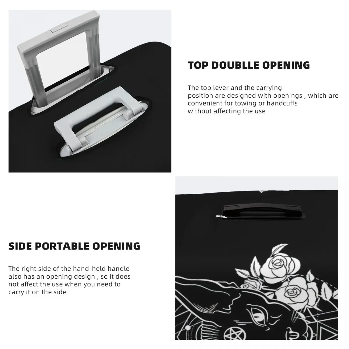 Wicca Print Luggage Protective Dust Covers Elastic Waterproof 18-32inch Suitcase Cover Travel Accessories