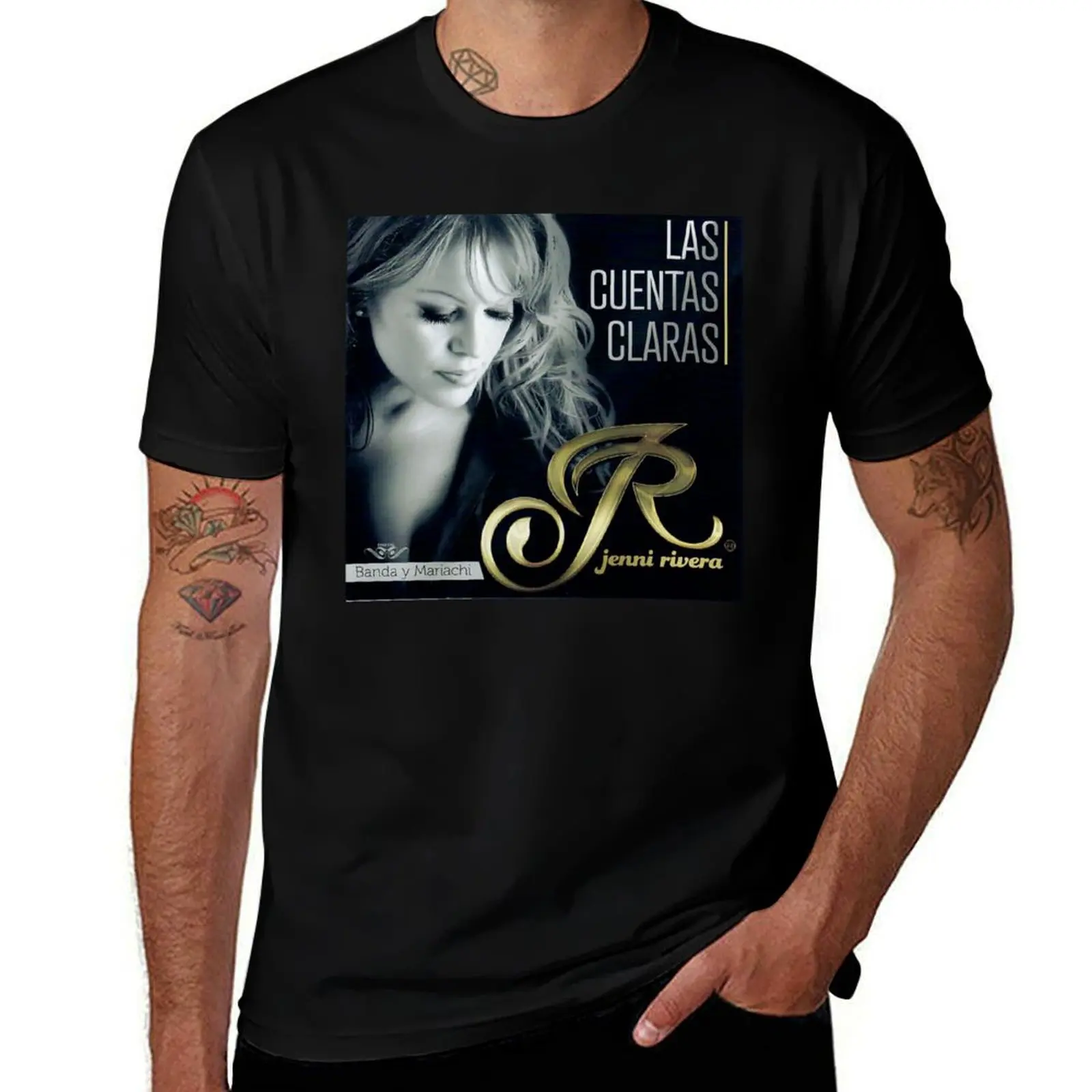 

Jenni Rivera - Las Cuentas Claras album 2018 T-Shirt Regular Fit Plain Tee Shirt