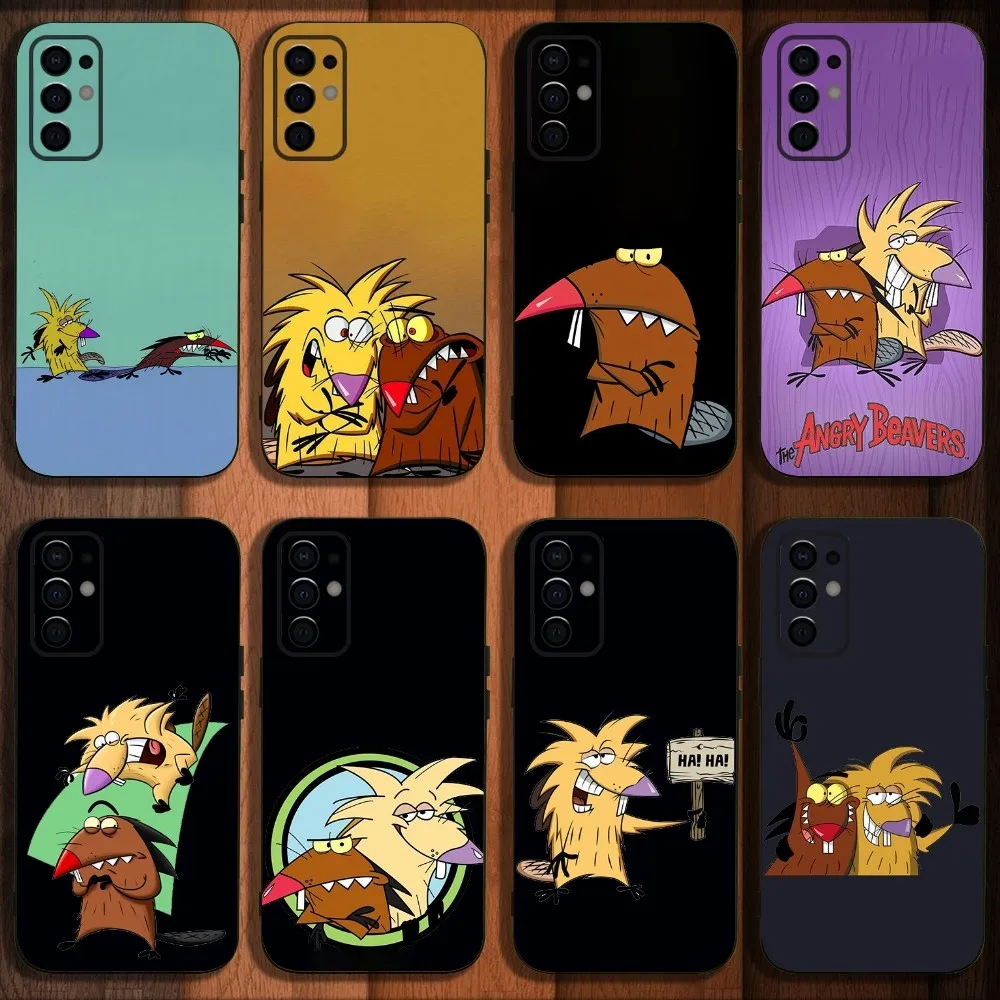 The A-Angry B-Beavers Phone Case For Samsung S24,S21,S22,S23,S30,Ultra,S20,Plus,Fe,Lite,Note,10,9,5G Black Soft Cover