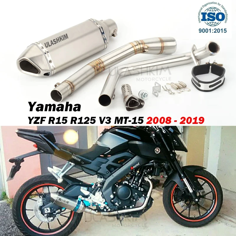 R15 Motorcycle Exhaust For Yamaha Yzf R125 Mt125 R15 Mt15 MT-15 V1