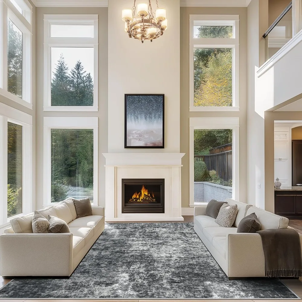 

10x14 Area Rugs For Living Room Rug Washable: Abstract Large Rug Indoor Modern Carpet Non Slip For Dining Room Bedroom