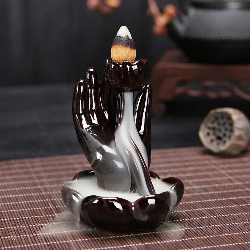 8 Styles Ceramic Tower Incense Burners Fragrance Holder Backflow Censer Aromatherapy Smoke Reflux Incense Stick Incense Censer